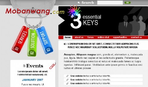 欧美个人博客网页模板