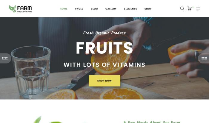 有机农产品全能商城网站模板