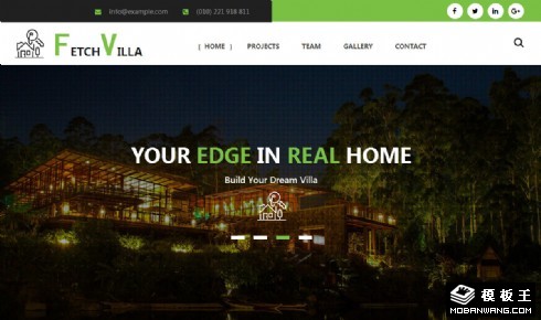 别墅销售展示响应式网页模板