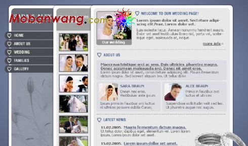 结婚纪念网页模板