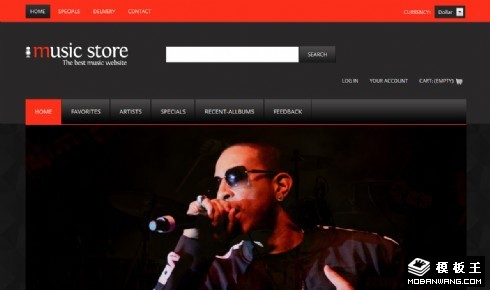 黑橙音乐CD网页模板