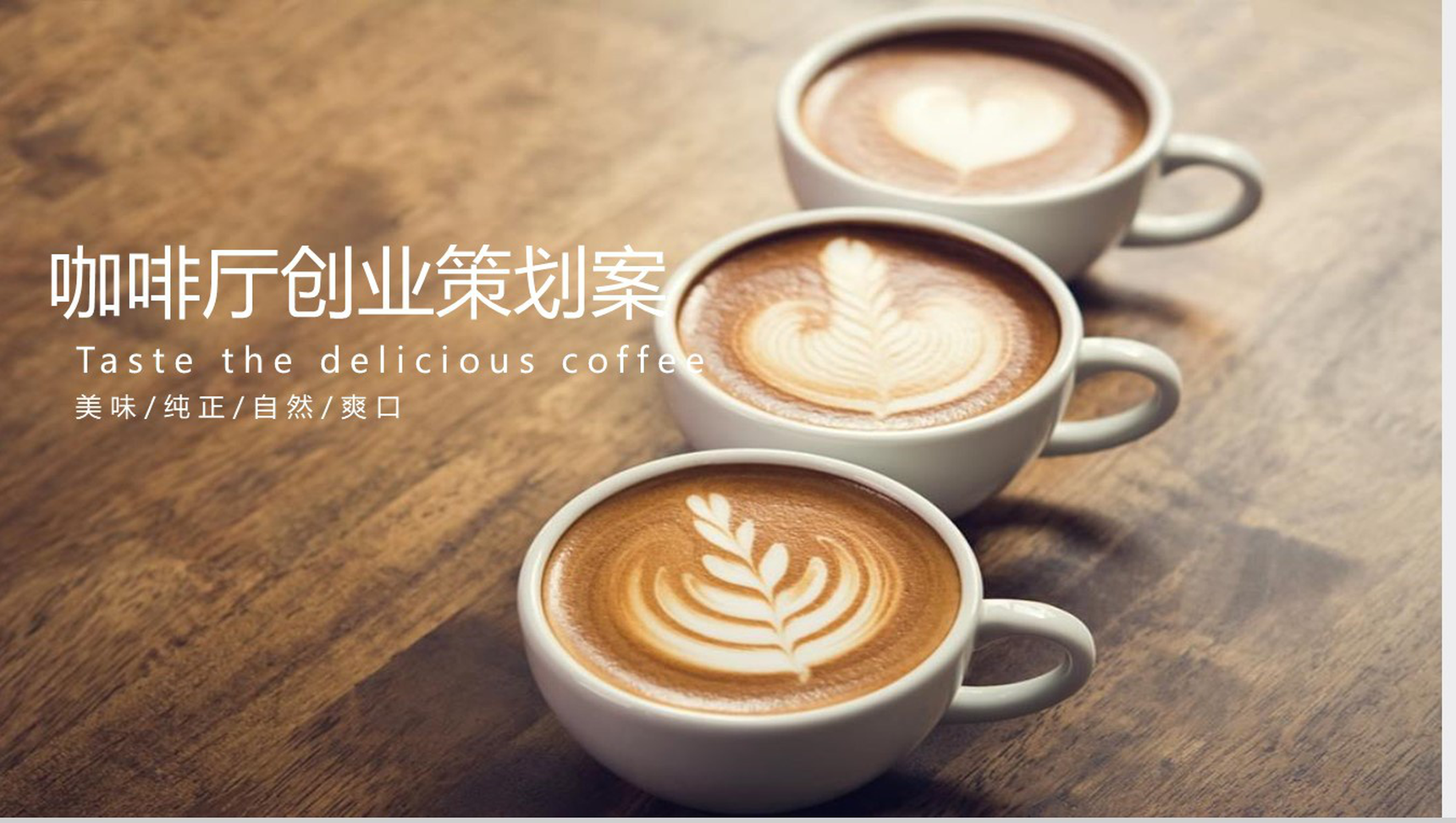 咖色简约创意XXX咖啡厅创业策划案PPT模板