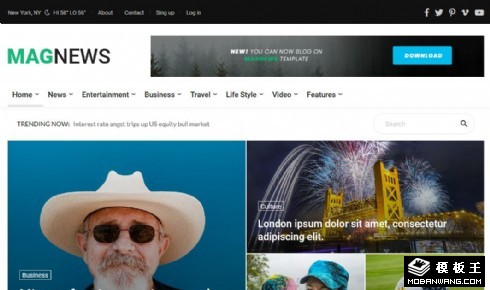 新闻门户展示响应式网页模板