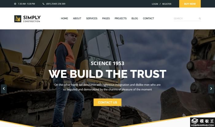 现代简约建筑公司网站模板