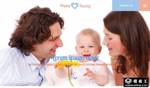 幸福家庭响应式网页模板