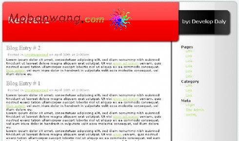 红绿主题BLOG网页模板