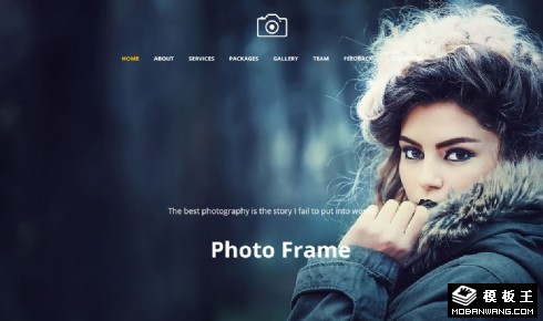 聚焦专业摄影服务响应式网页模板