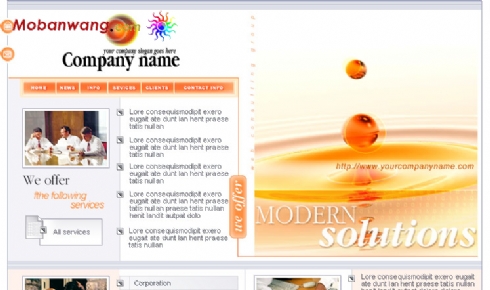 欧美企业在线商务网站模板