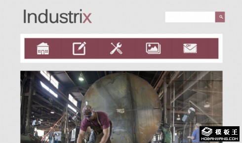 灰色现代工业网页模板