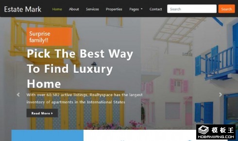 房产印象发展开发响应式网页模板