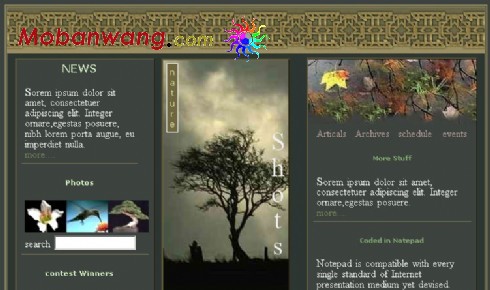 复古风格企业信息网页模板