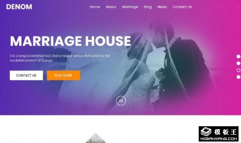 幸福美满婚礼响应式网页模板