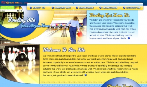 欧美保龄球馆网站模板