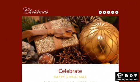 圣诞节活动主题响应式网页模板