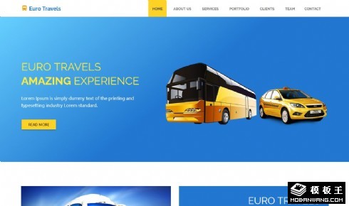 大巴旅游响应式网页模板