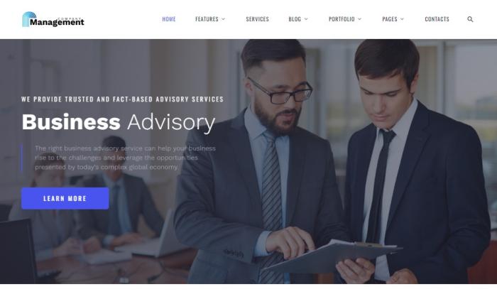 企业事务管理咨询网站模板