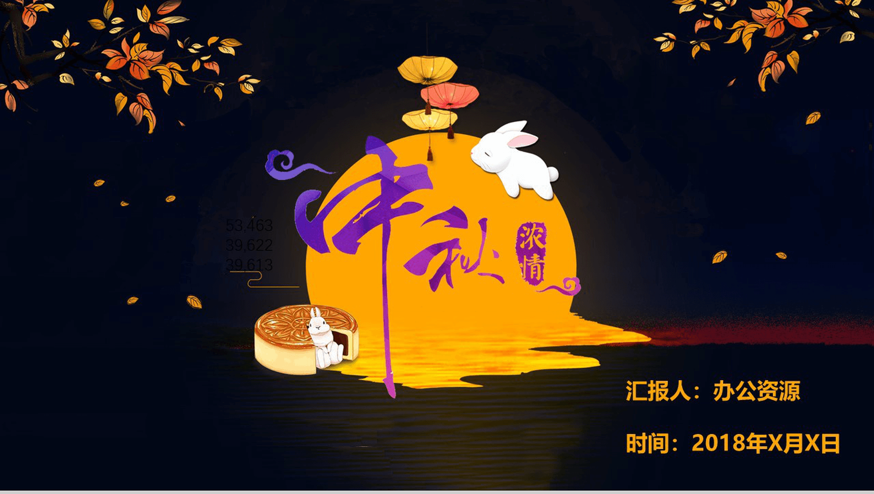 商务简约实用浓情中秋节活动策划PPT模板