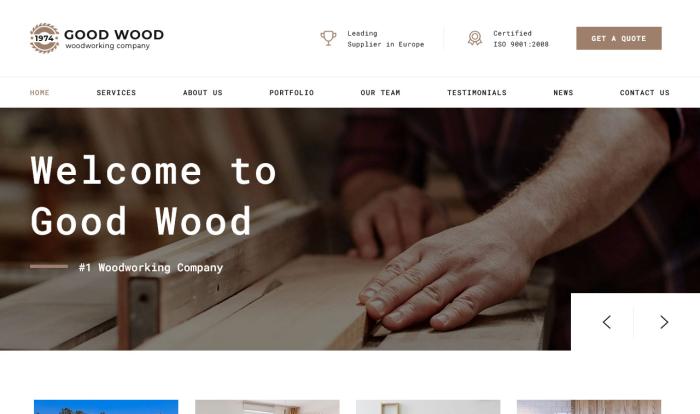 木质家具定制品牌单页面模板