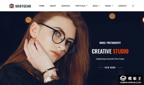 创意摄影服务展示响应式网页模板