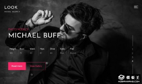 模特走秀展示服务响应式网站模板