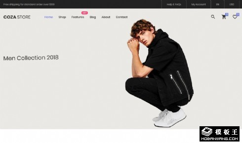 简约时尚服装商城响应式网页模板