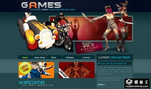狂热游戏开发网页模板