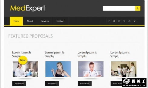 医学专家介绍网页模板