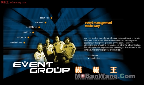 欧美足球队网站模板