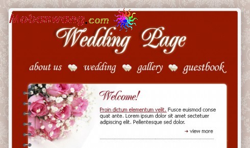 红色结婚纪念网页模板