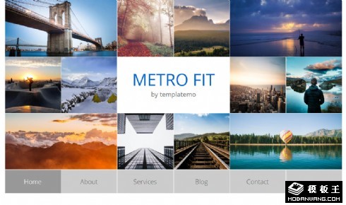 metro图片信息展示响应式网页模板
