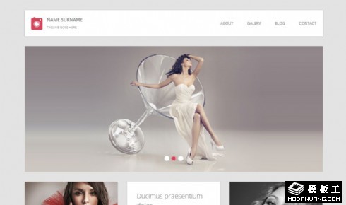 摄影作品分享响应式网页模板