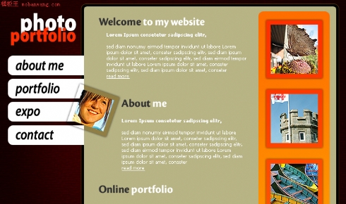 欧美式个人相册主页模板