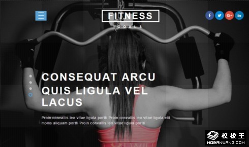 健身环境团队展示响应式网页模板