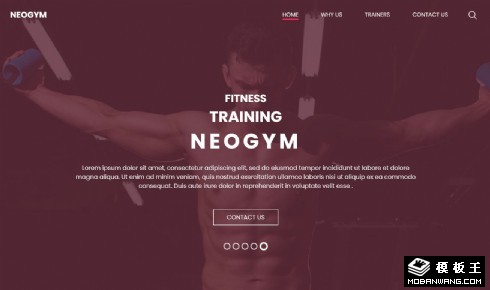 新式健身房动态展示响应式网页模板