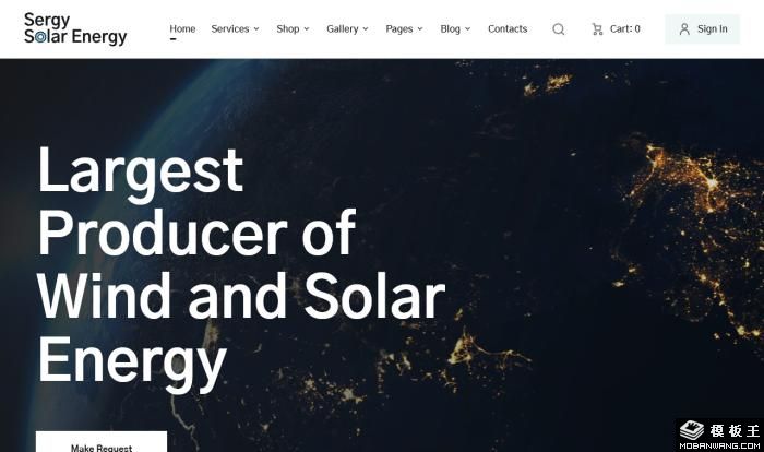 太阳能产品设备企业网站模板