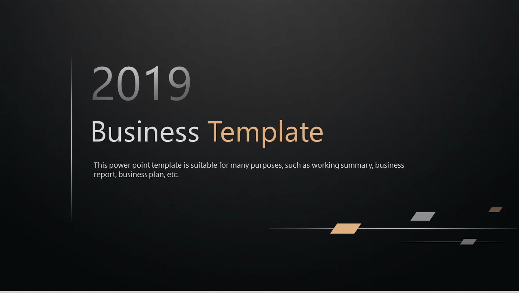 大气黑色典雅动态商务通用PPT模板