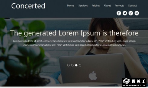 商务服务产品公司响应式网站模板