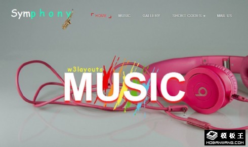 音乐视听演出响应式网页模板