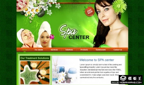 舒缓的节奏SPA中心网页模板