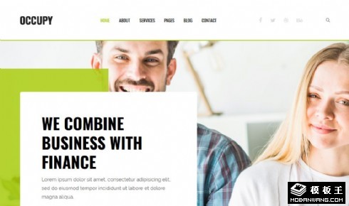 商务金融服务响应式网站模板