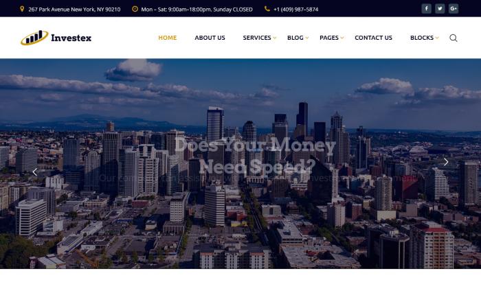 领航金融投资管理网站模板