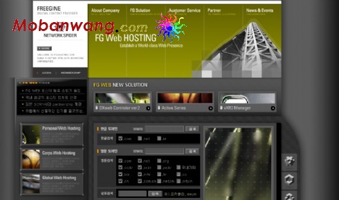 域名主机服务公司网页模板