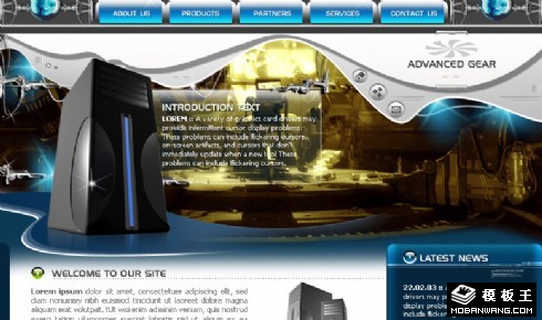 高级数据信息服务网页模板