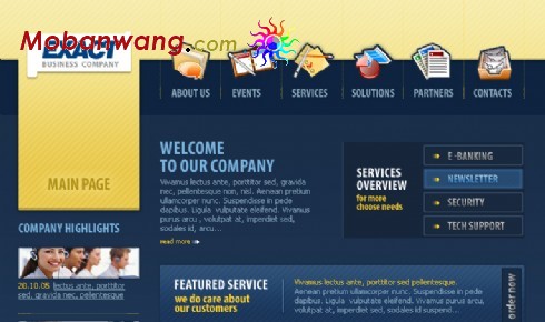 企业网络客户服务网页模板