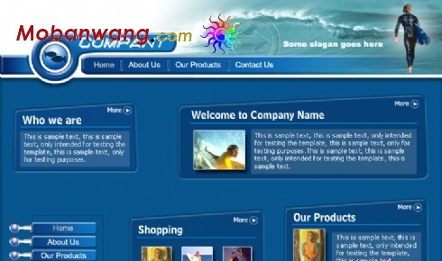 水上体育运动网页模板