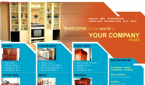 欧美橱柜家具展示网站模板