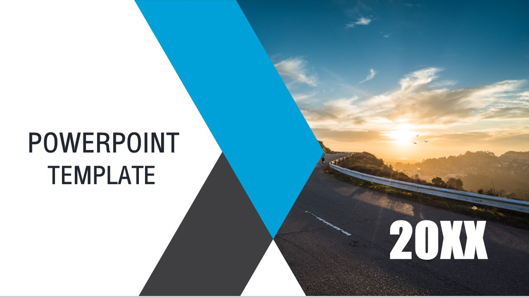 蓝色大气阳光商务PPT模板