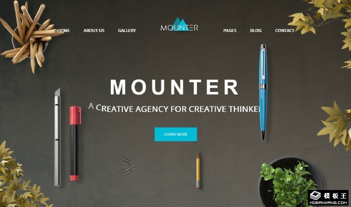 创意商务创作展示网站模板