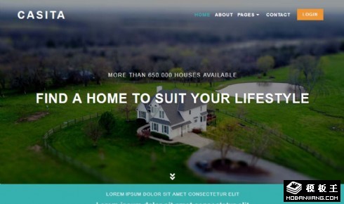 梦想家园规划展示响应式网页模板