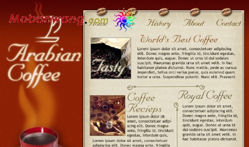 阿拉伯咖啡豆企业网站模板